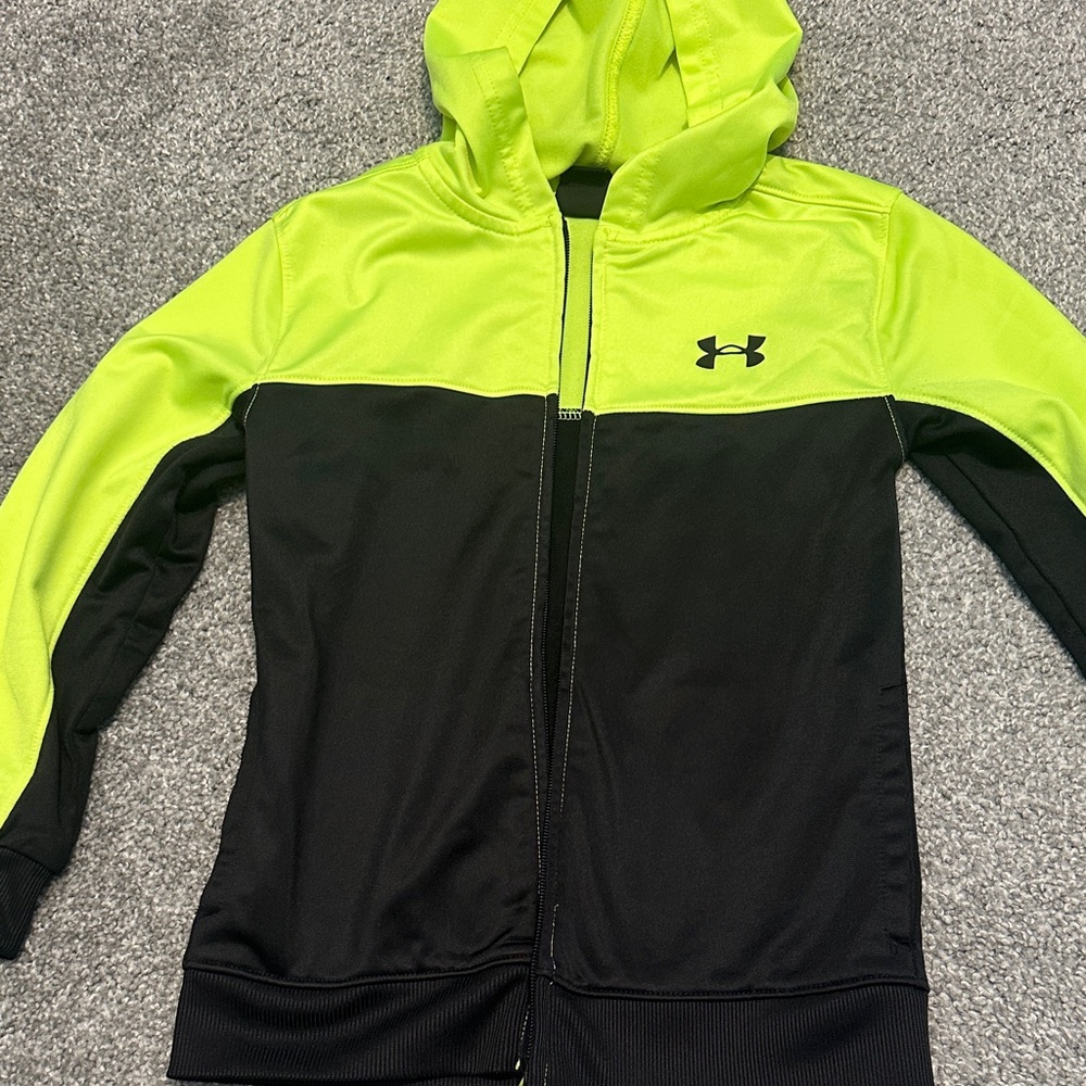 Under Armour Lime and Black Zip-Up Jacket
